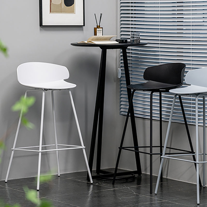 Contemporary Design Plastic Counter Barstools Low Back Stools for Home