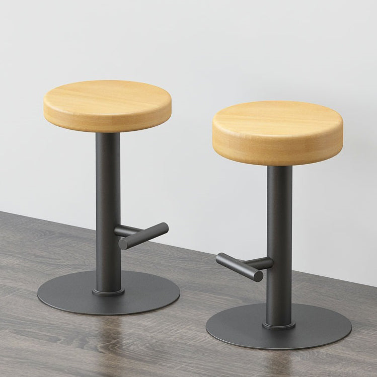 Contemporary Footrest Backless Barstool Matte Finish Home Stool