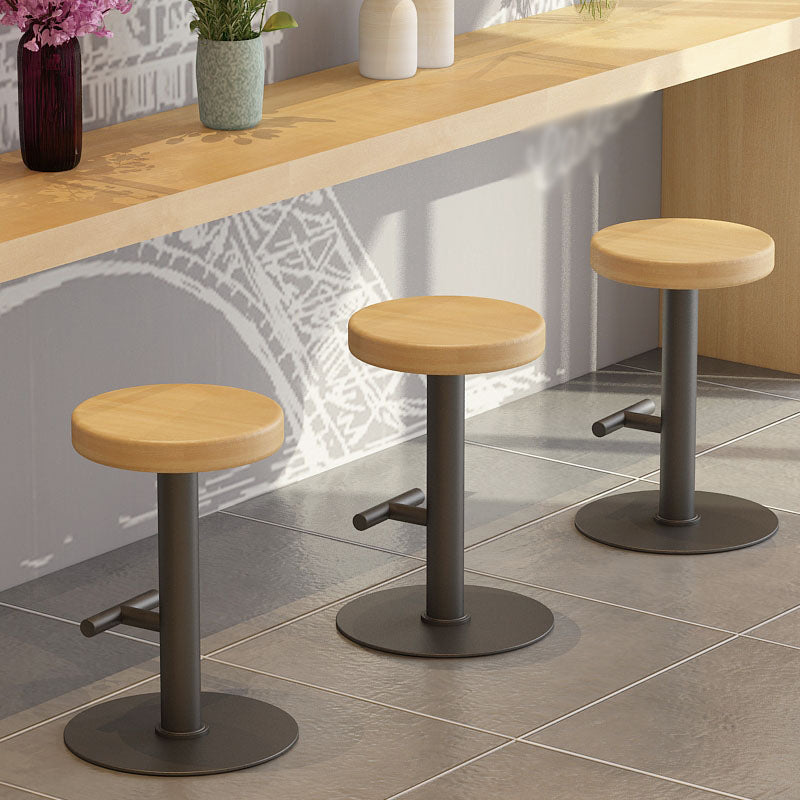 Contemporary Footrest Backless Barstool Matte Finish Home Stool