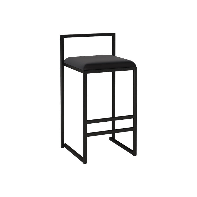 Contemporary Bar and Counter Stool Low Back Stool with Sled Base