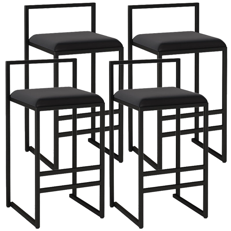 Contemporary Bar and Counter Stool Low Back Stool with Sled Base