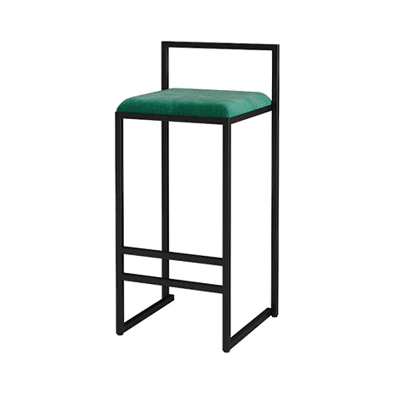 Contemporary Bar and Counter Stool Low Back Stool with Sled Base