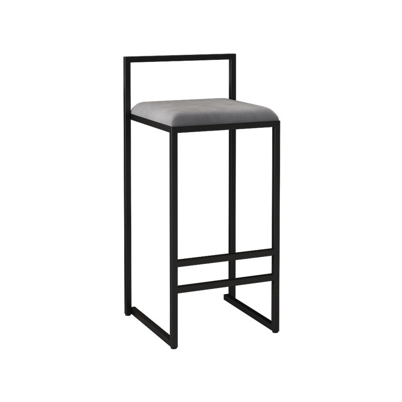 Contemporary Bar and Counter Stool Low Back Stool with Sled Base