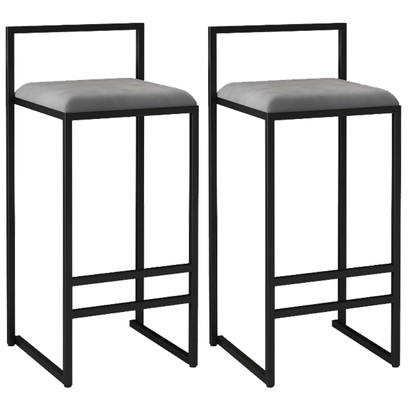 Contemporary Bar and Counter Stool Low Back Stool with Sled Base