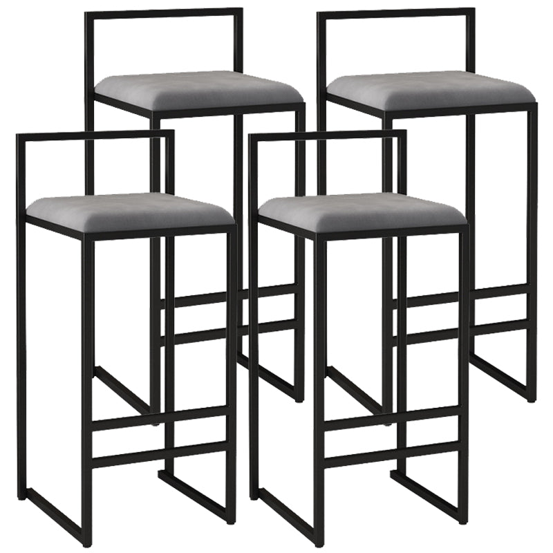 Contemporary Bar and Counter Stool Low Back Stool with Sled Base