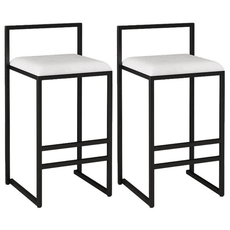 Contemporary Bar and Counter Stool Low Back Stool with Sled Base