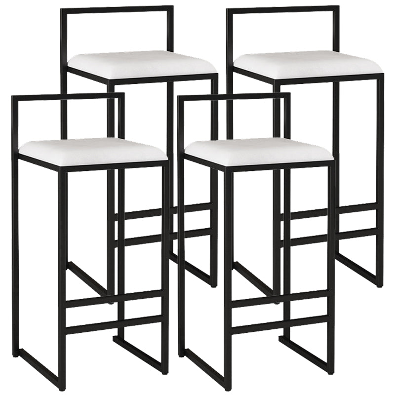 Contemporary Bar and Counter Stool Low Back Stool with Sled Base