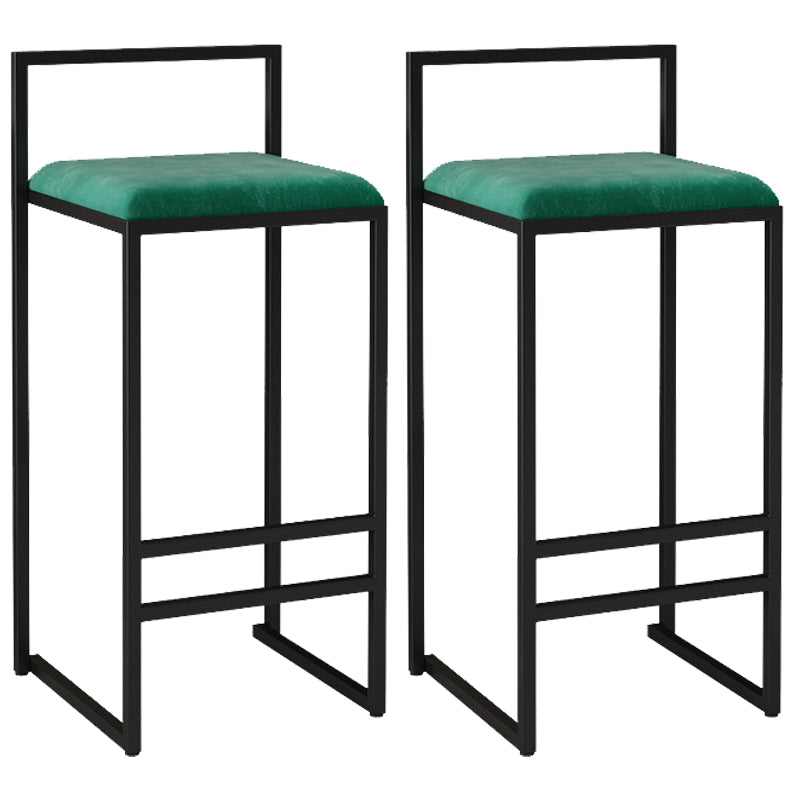 Contemporary Bar and Counter Stool Low Back Stool with Sled Base
