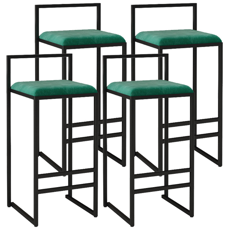 Contemporary Bar and Counter Stool Low Back Stool with Sled Base