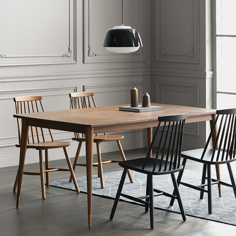 Luxury Pine Wood Table for Restaurant Rectangle Dining Table with 4 Legs