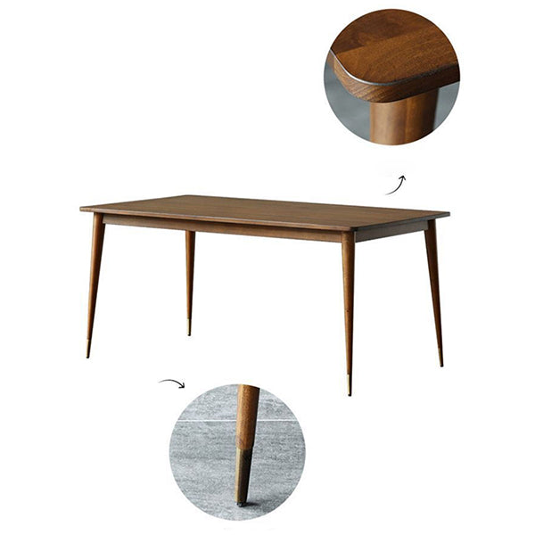 Luxury Pine Wood Table for Restaurant Rectangle Dining Table with 4 Legs