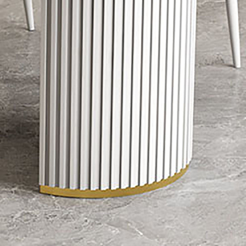 Irregular Shape Dining Table for Restaurant Sintered Stone Table with Double Pedestal