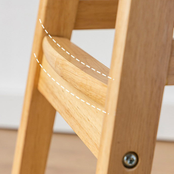 Modern Wood Kitchen Dining Room Armless Stool Low Back Bar Stool