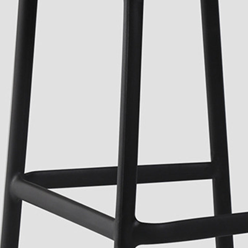 Contemporary PP Bar and Counter Stool Low Back Stool with 4 Legs