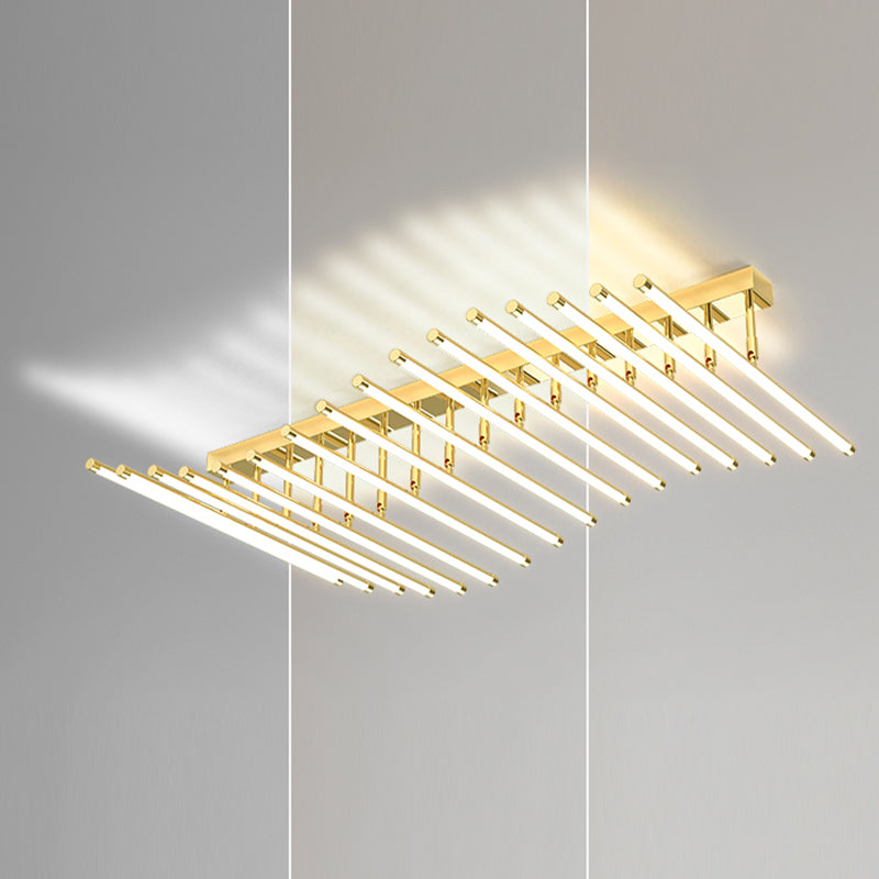 Luz de techo lineal nórdico Luz de montaje de aluminio de aluminio de aluminio para sala de estar