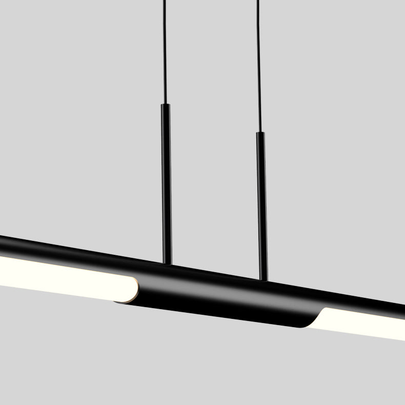 Moderner Stil linearer Anhänger Lichter Metall 2 leichte hängende Leuchten