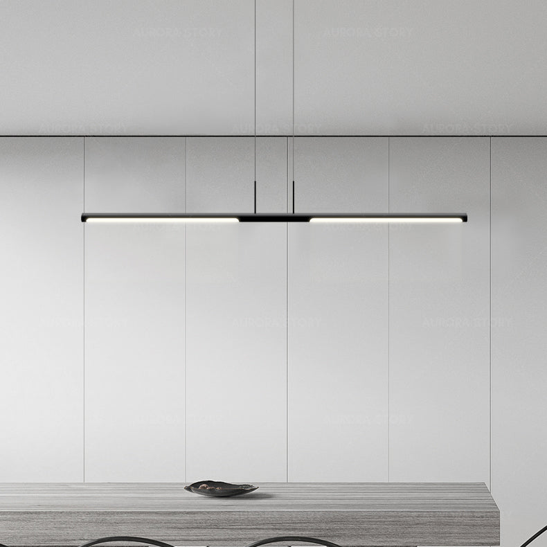 Moderner Stil linearer Anhänger Lichter Metall 2 leichte hängende Leuchten