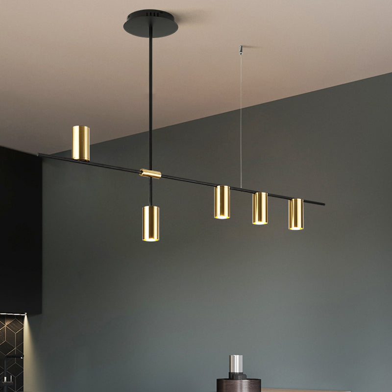 Luci a sospensione contemporanea Luci dell'isola cilindri Metal per l'isola della cucina