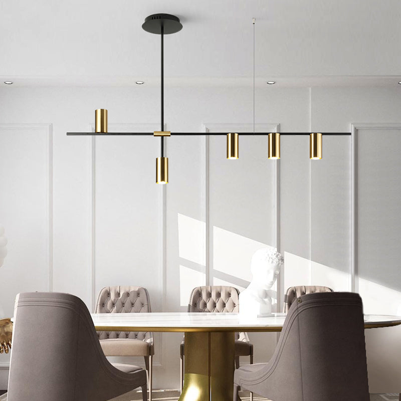 Luci a sospensione contemporanea Luci dell'isola cilindri Metal per l'isola della cucina