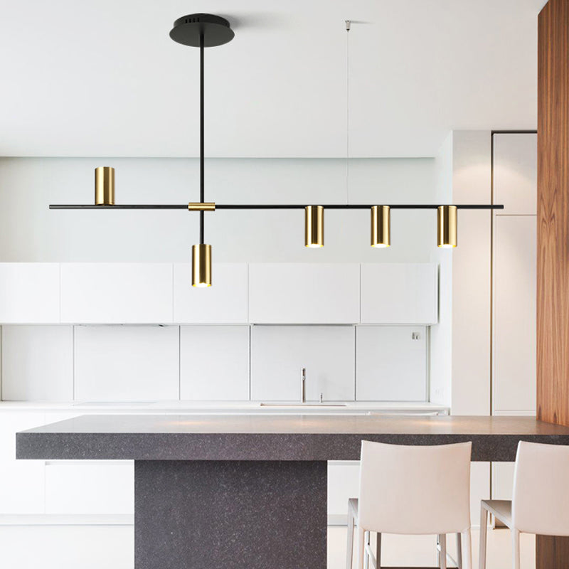 Luci a sospensione contemporanea Luci dell'isola cilindri Metal per l'isola della cucina