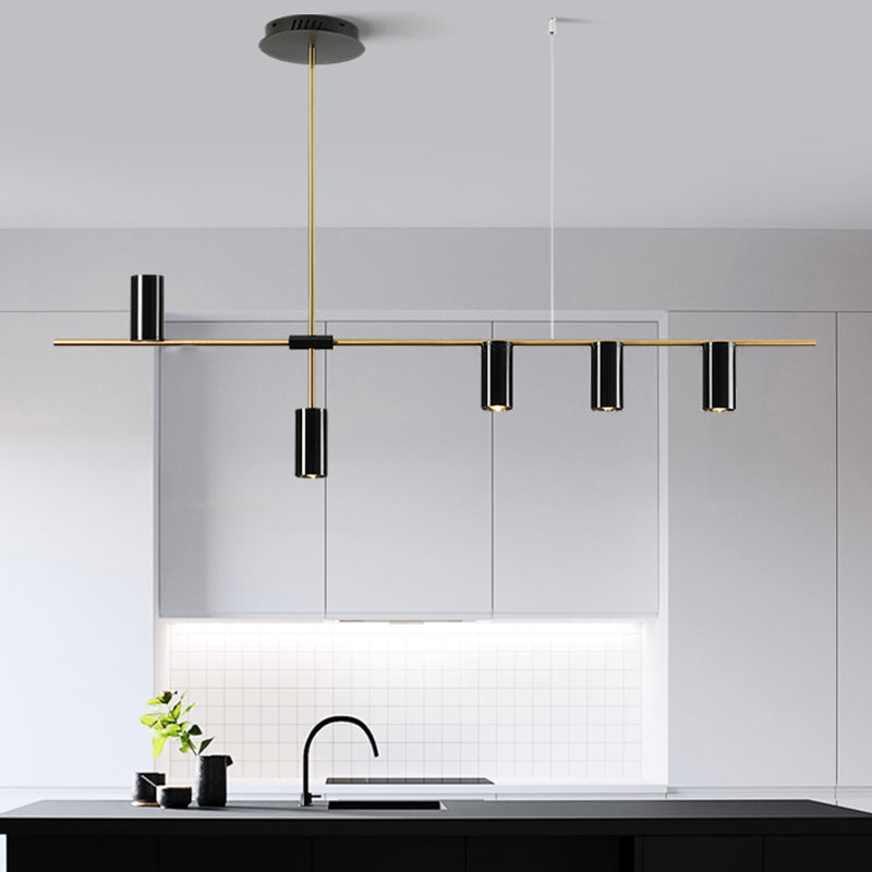 Luci a sospensione contemporanea Luci dell'isola cilindri Metal per l'isola della cucina