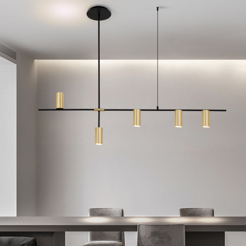 Luces colgantes colgantes de cilindro de estilo moderno accesorios de iluminación de metal