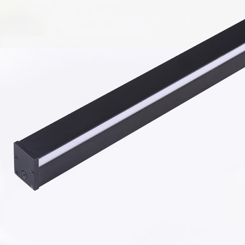 Sombra lineal Maledina de metal Distone moderno de estilo 1 luces de montaje de pared lámpara en negro