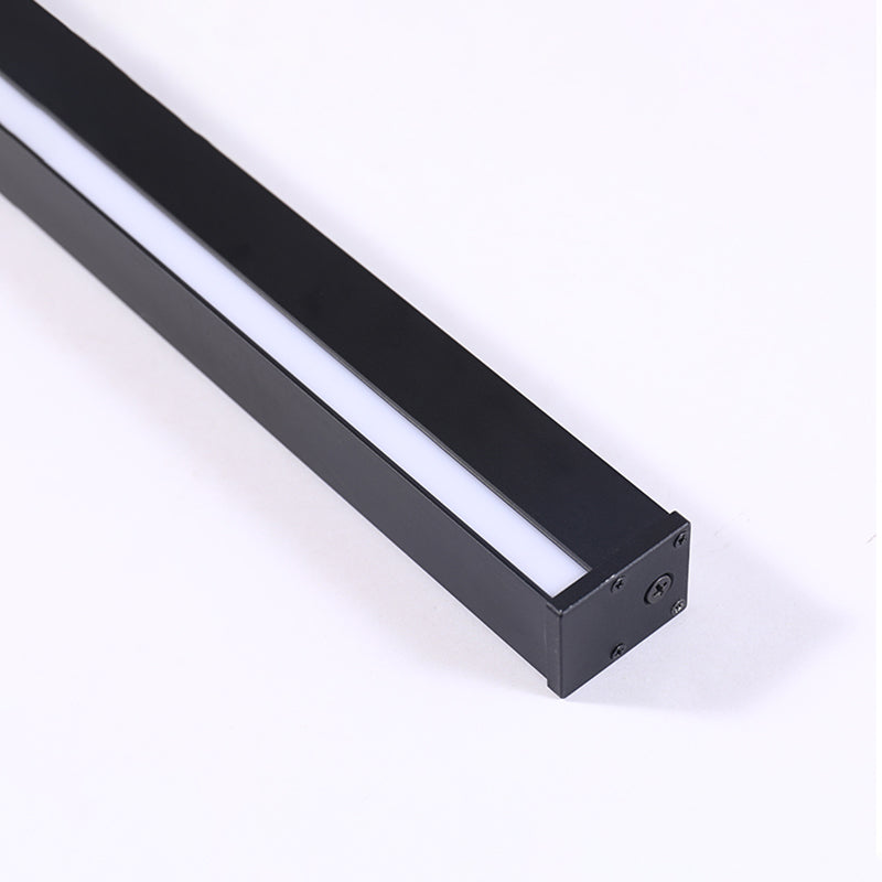 Sombra lineal Maledina de metal Distone moderno de estilo 1 luces de montaje de pared lámpara en negro