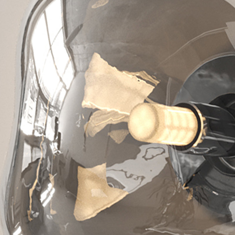 Lámpara de pared de roca minimalista vidrio soplado a mano 1 linda luz de vestíbulo luz