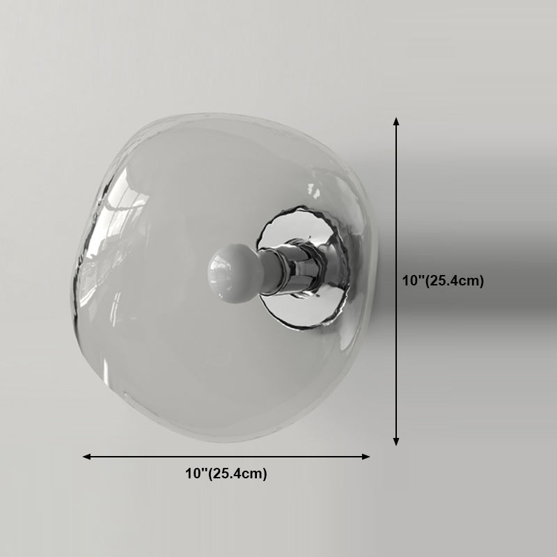 Lámpara de pared de roca minimalista vidrio soplado a mano 1 linda luz de vestíbulo luz