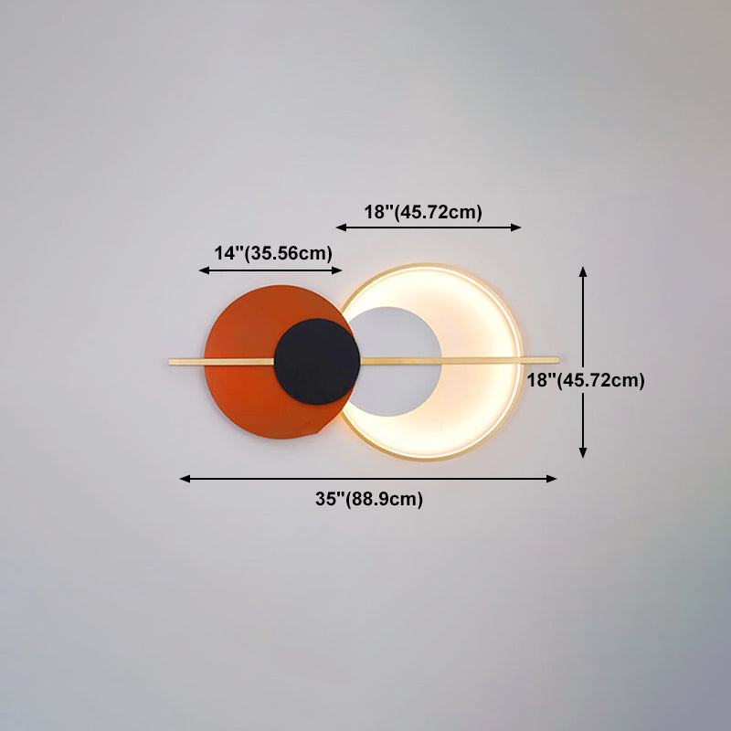 Geometry Shape Wall Lights Modern Style Metal Wall Mounted Light Fixtures