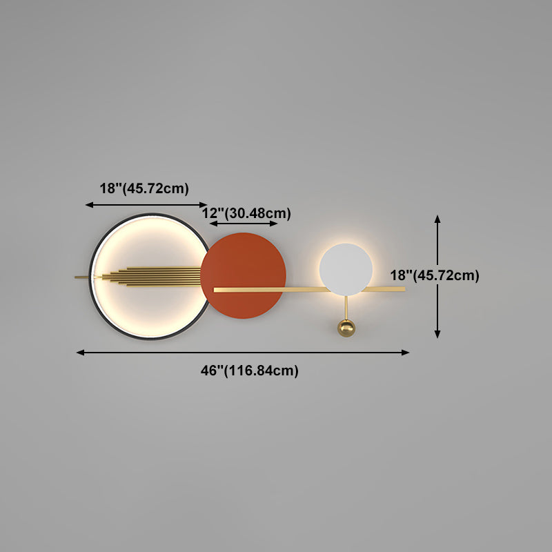 Geometry Shape Wall Lights Modern Style Metal Wall Mounted Light Fixtures