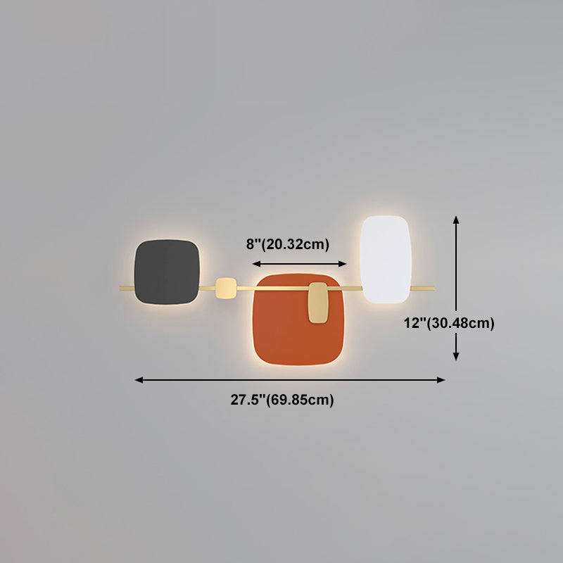 Geometry Shape Wall Lights Modern Style Metal Wall Mounted Light Fixtures