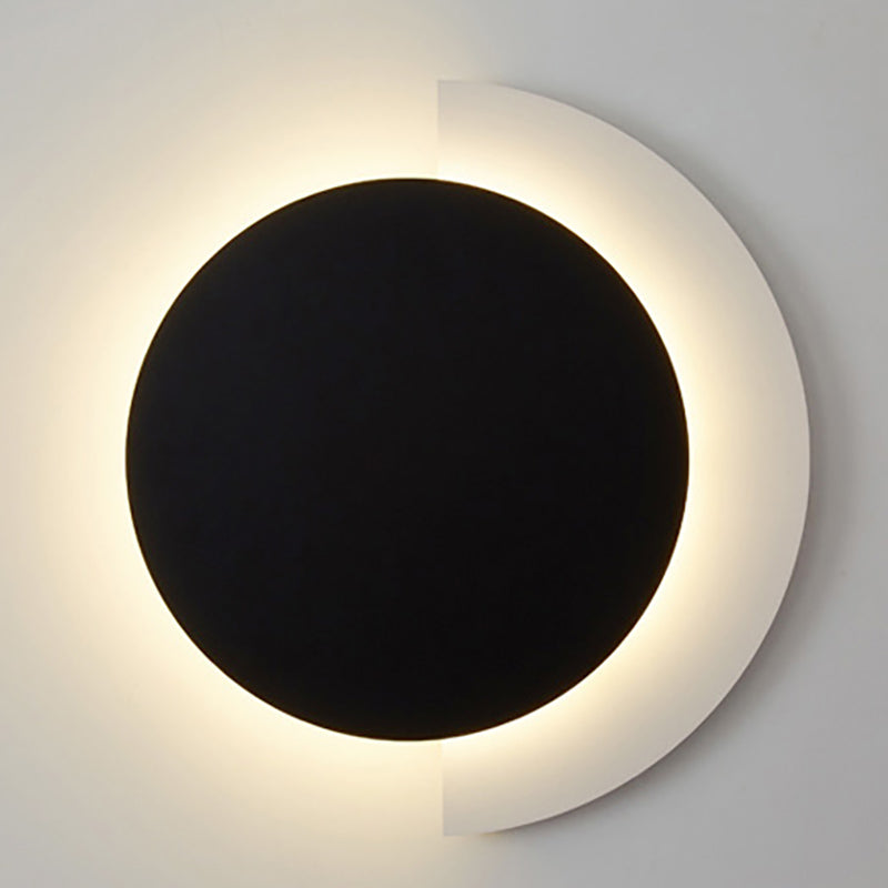 Round Shape Metal Wall Lights Modern Style Wall Mounted Light Fixtures