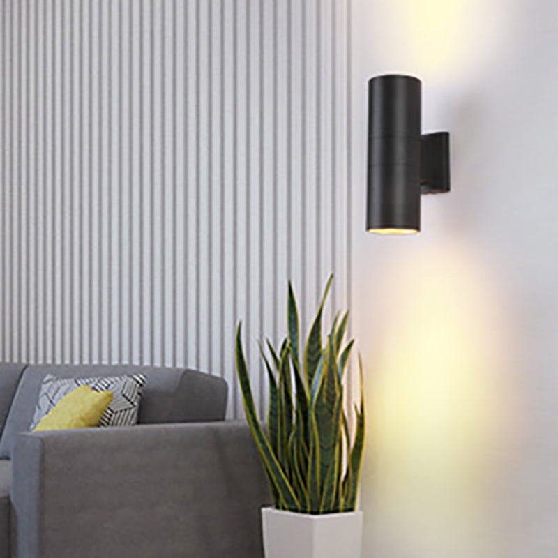 2 Lights Tube Wall Lights Modern Style Metal Wall Mounted Lamps