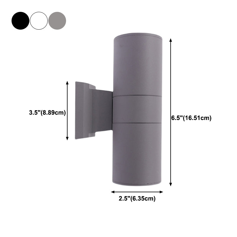 2 Lights Tube Wall Lights Modern Style Metal Wall Mounted Lamps