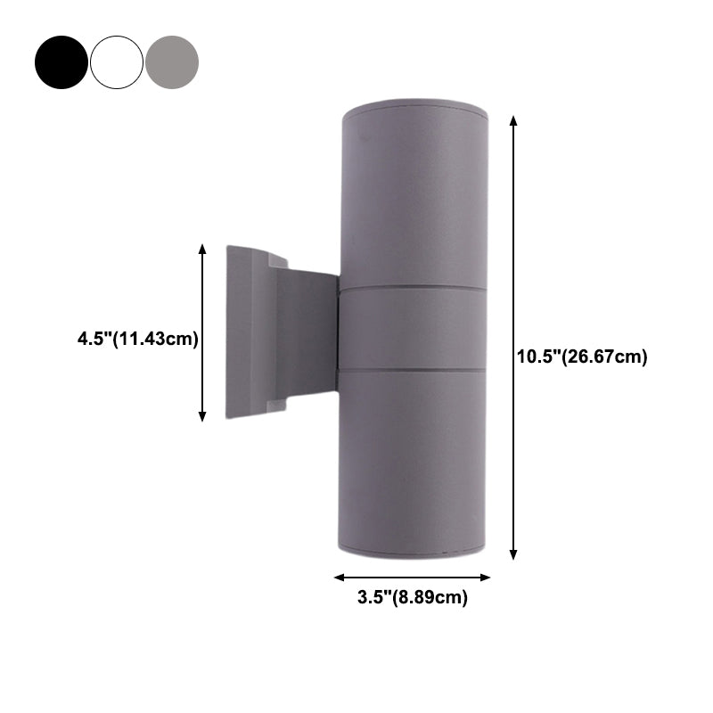 2 Lights Tube Wall Lights Modern Style Metal Wall Mounted Lamps