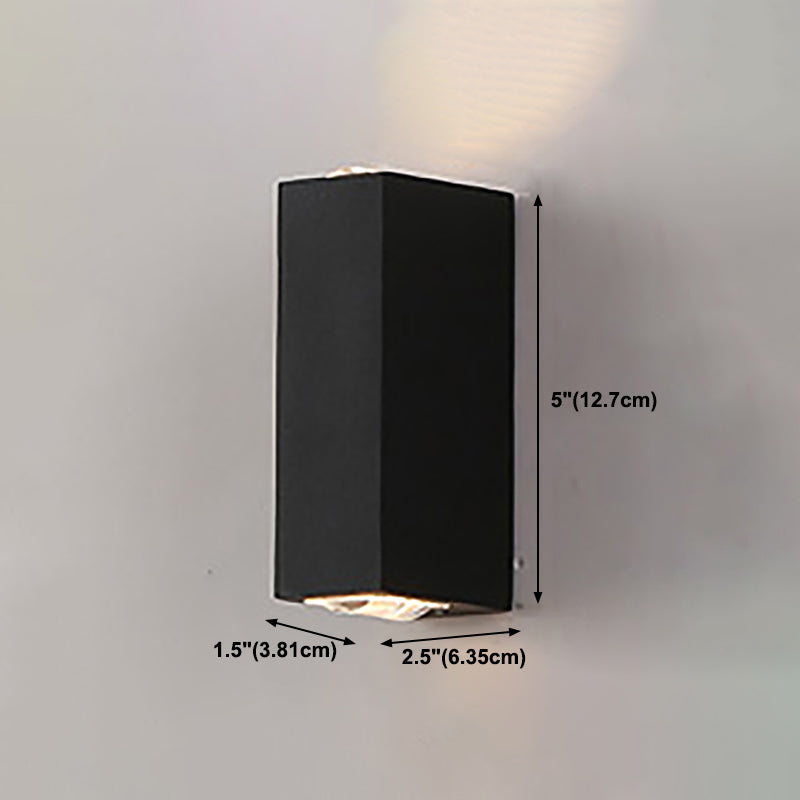 Multi Lights Geometric Wall Lights Modern Style Metal Wall Washer Sconce in Black