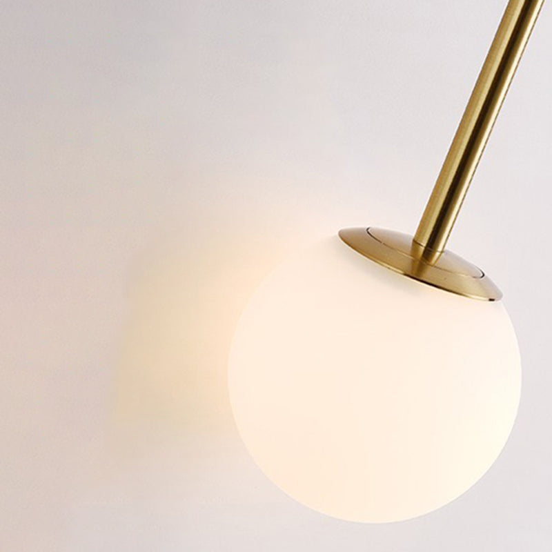 Nórdica Media de metal pared de pared de dorada de oro con vidrio para sala de estar