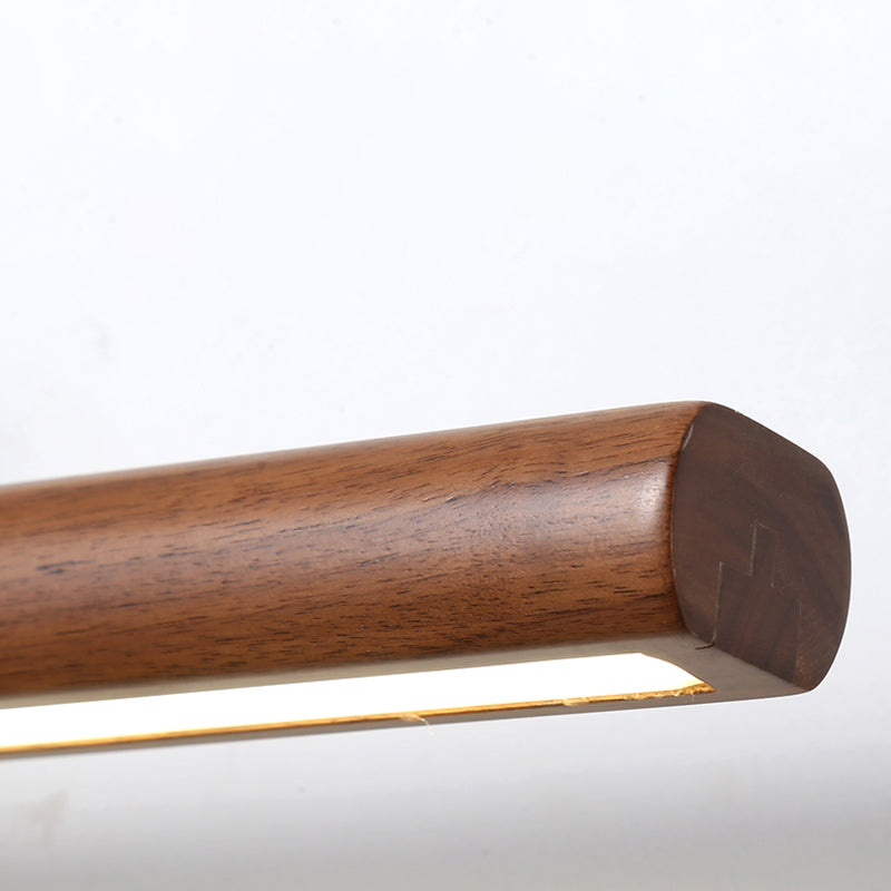 1 Light Tubular Vanity Wall Lights Modern Style Wood Vanity Mirror Lights