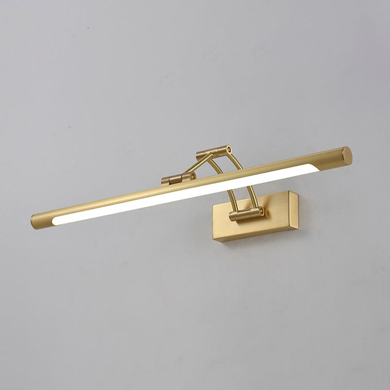 Metal Linear Shape Wall Mount Lighting Modern 1 Light Mirror Wall Mounted Light Fixture