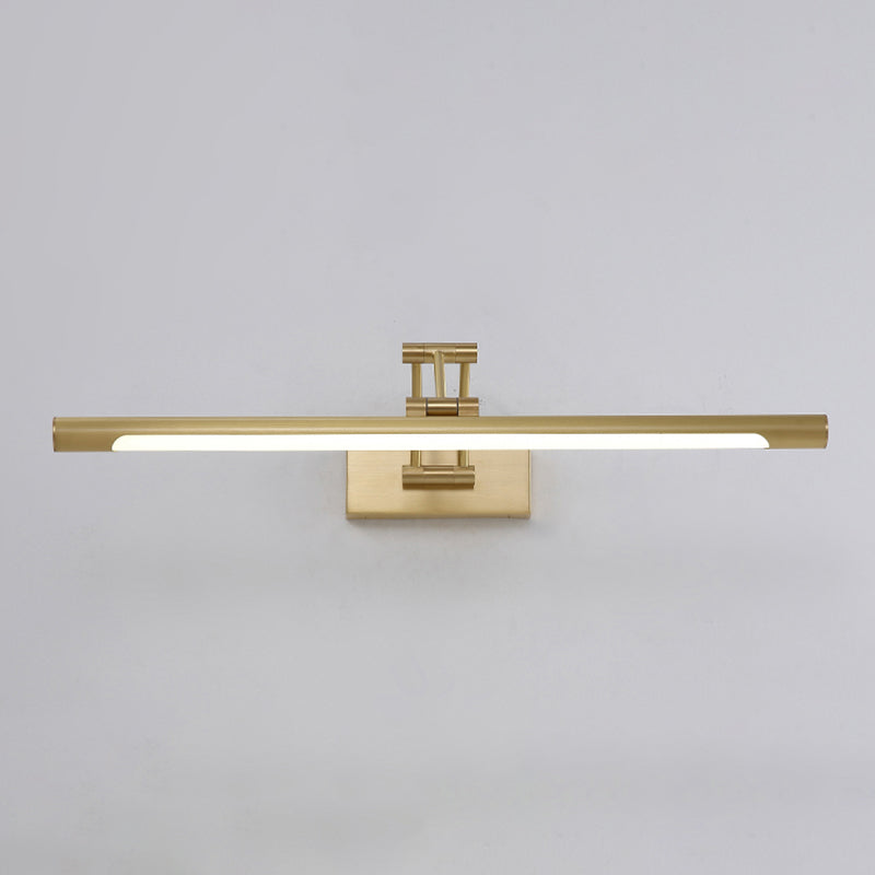 Metal Linear Shape Wall Mount Lighting Modern 1 Light Mirror Wall Mounted Light Fixture