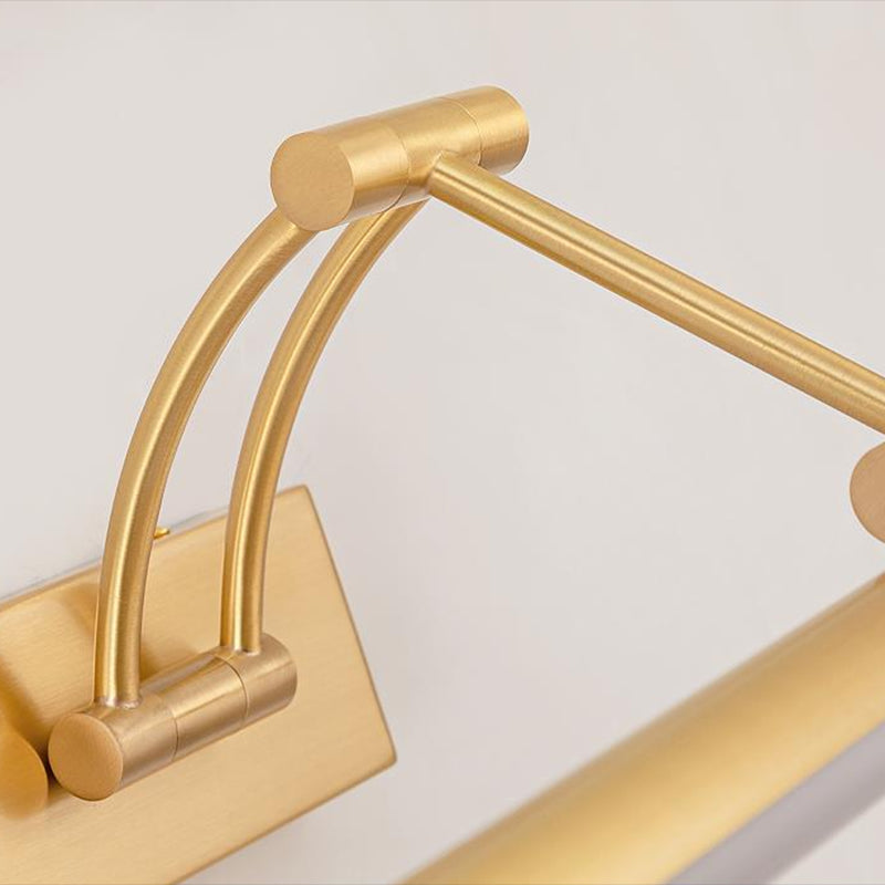 Metal Linear Shape Wall Mount Lighting Modern 1 Light Mirror Wall Mounted Light Fixture