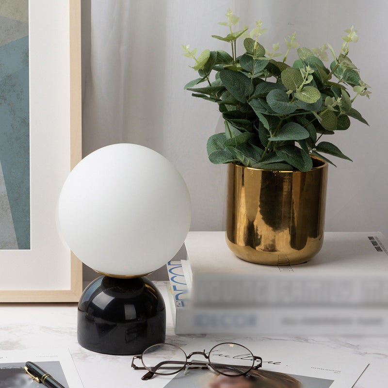 1 lampe de table de nuit géométrique légère les lampes de table en verre de style moderne