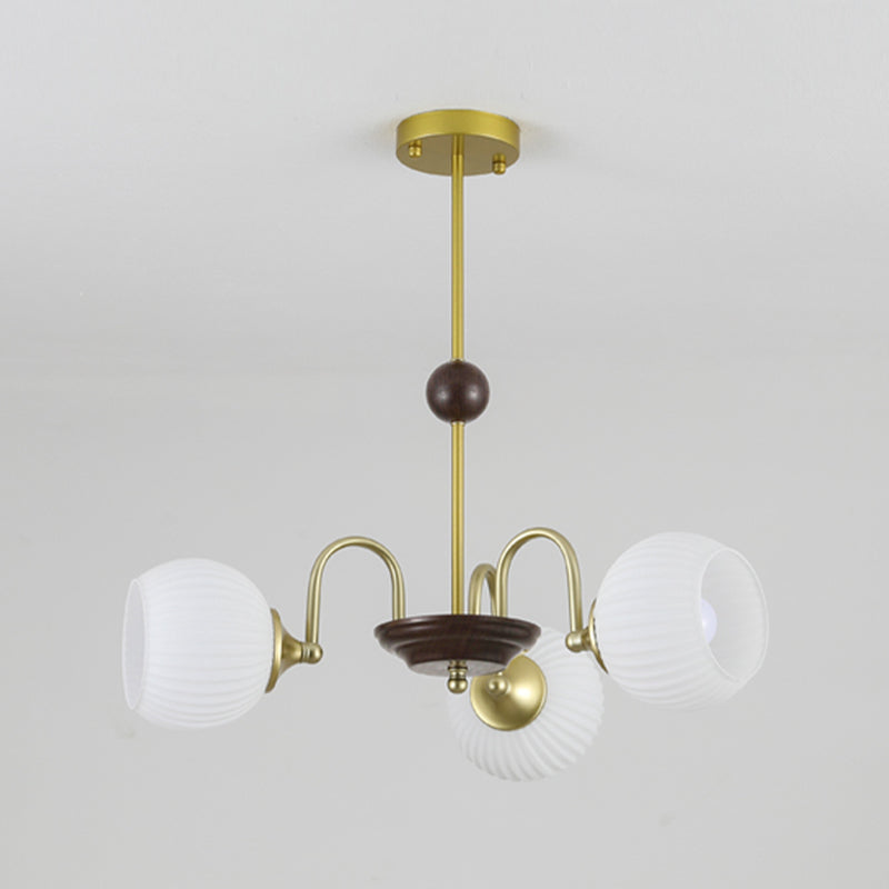 Tombra de tazón Ligera colgante Estilo moderno Candelera de vidrio blanco para sala de estar