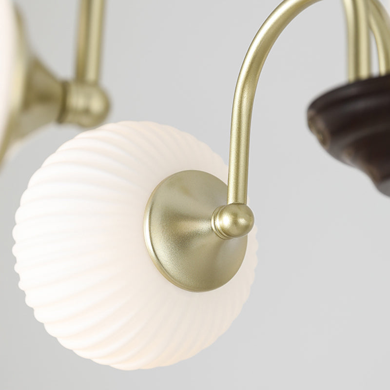 Tombra de tazón Ligera colgante Estilo moderno Candelera de vidrio blanco para sala de estar