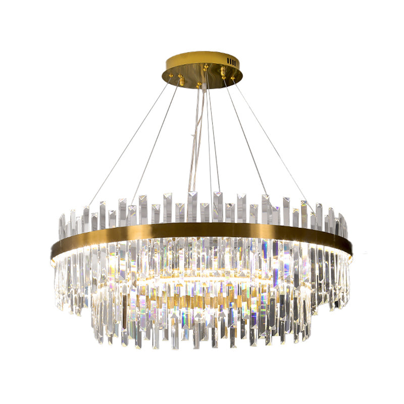 Luces colgantes de forma redonda Candelera de cristal para el comedor de la sala de estar