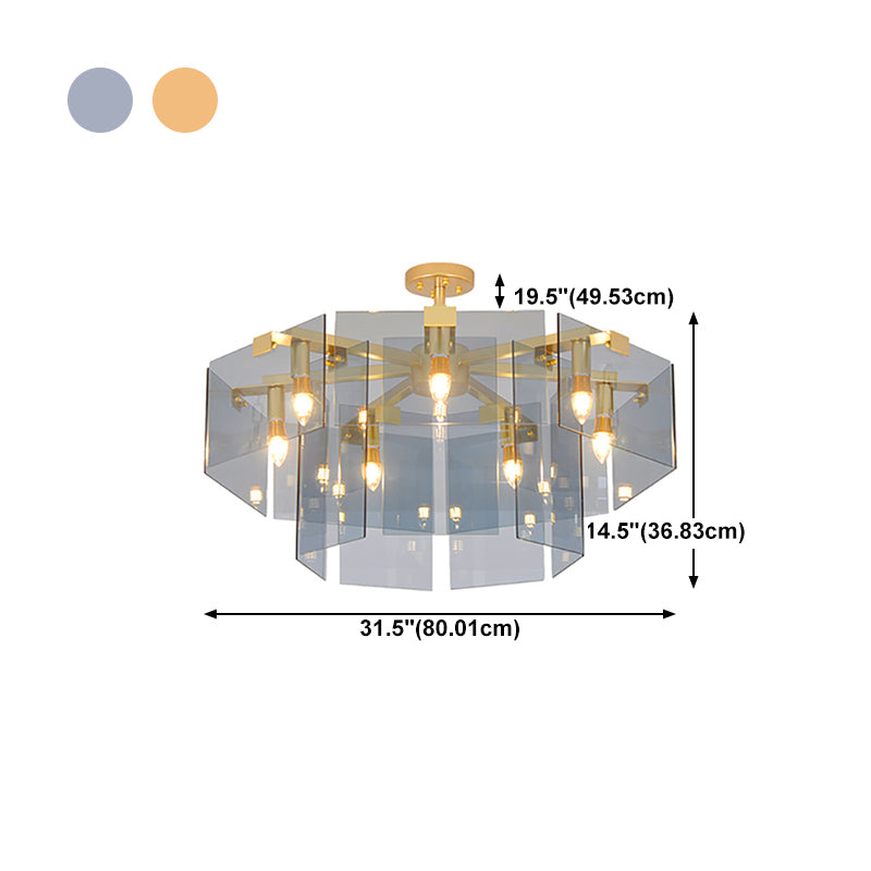 Luce lampadario in vetro camera da letto Funzione a sospensione moderna lampadario