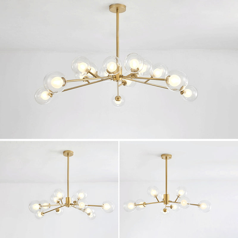 Éclairage d'éclairage de lustre en verre