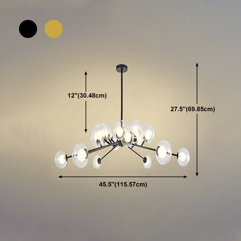 Éclairage d'éclairage de lustre en verre